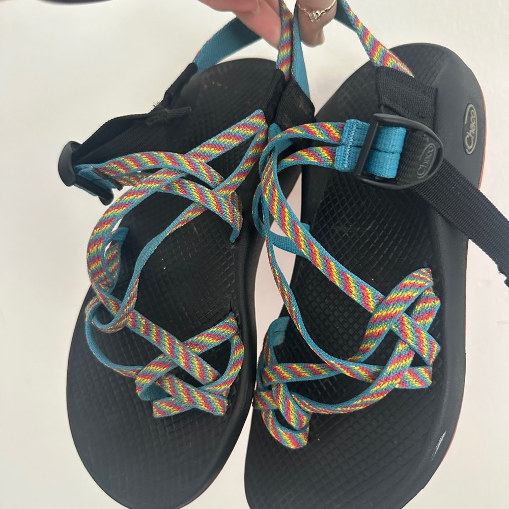 Chaco Sandals with Black Base and Colorful Straps